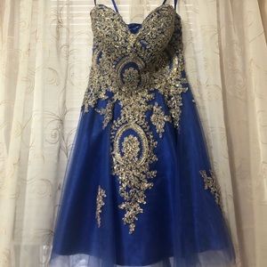 Beaded Corset Back Sweetheart Cut Short Prom Dress